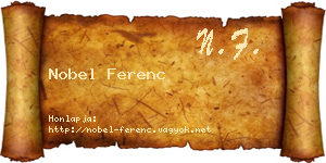 Nobel Ferenc névjegykártya